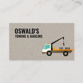 Tarjeta de presentación de Towing and Hauling Serv