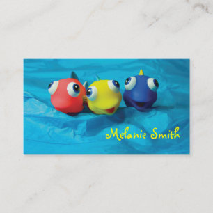 Tarjeta de presentación de tres peces divertidos
