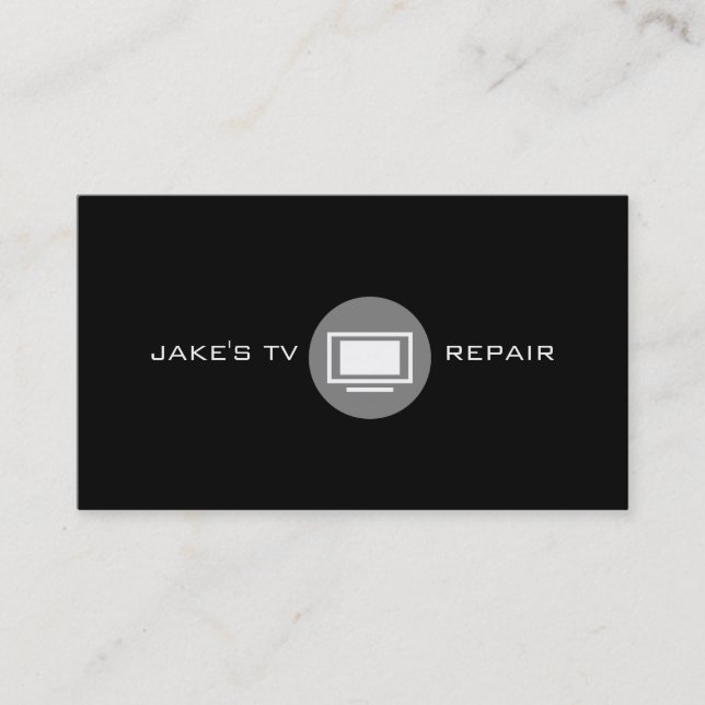 Tarjeta de presentación de TV, Monitor Reparación (Anverso)