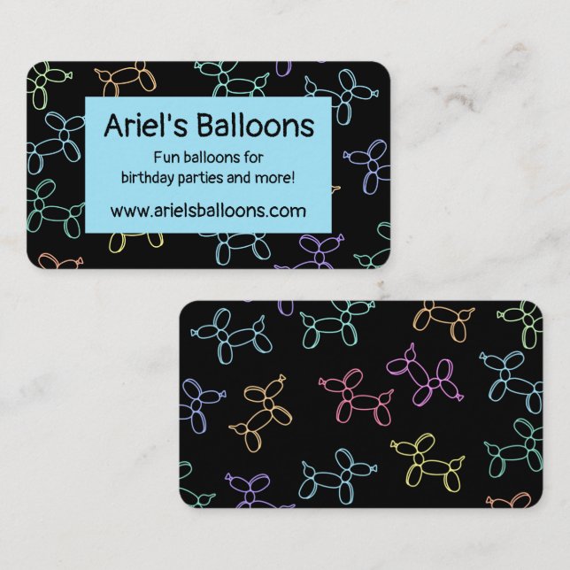 Tarjeta de presentación de Twister en globo colori (Anverso / Reverso)