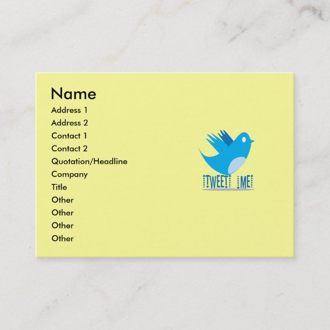 Tarjeta de presentación de Twitter (Anverso)