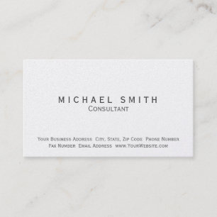 Tarjeta de presentación de un consultor simple mod