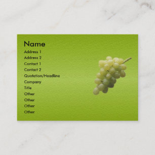 Tarjeta de presentación de uvas