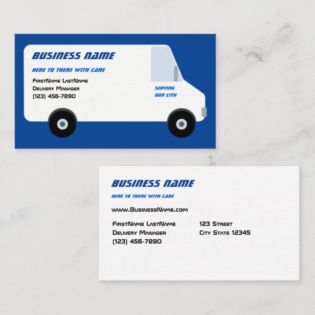 Tarjeta de presentación de Van Blue (Anverso / Reverso)