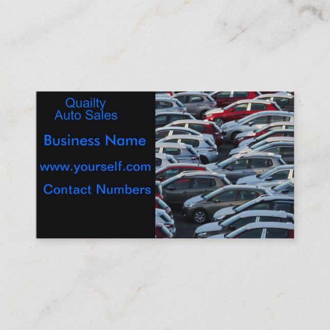 Tarjeta de presentación de ventas automáticas (Anverso)