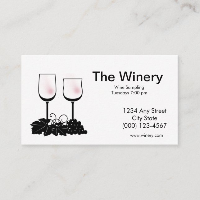 Tarjeta de presentación de vinos (Anverso)