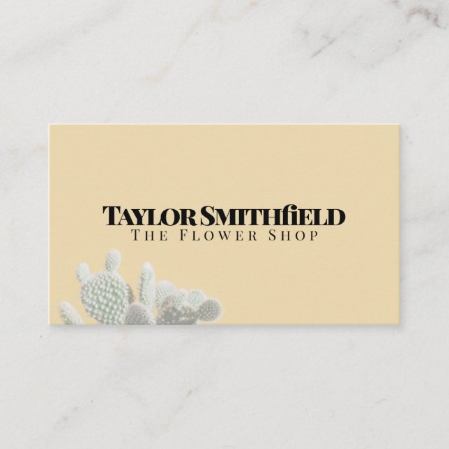 Tarjeta de presentación de Vintage Cactus (Anverso)