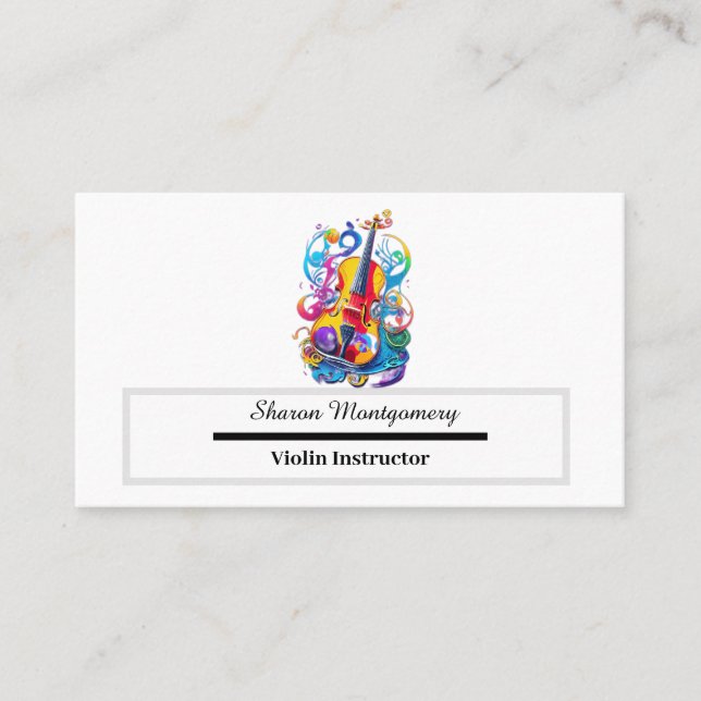 Tarjeta de presentación de Violin Instructor (Anverso)