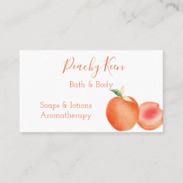 Tarjeta de presentación de Watercolor Peaches