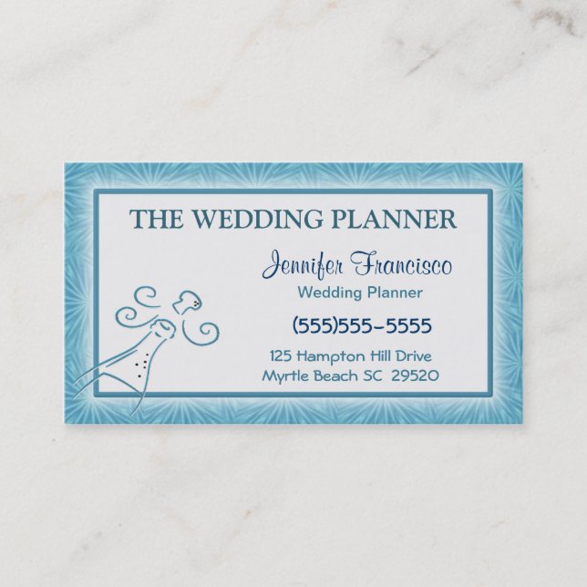 Tarjeta de presentación de Wedding Planner (Anverso)