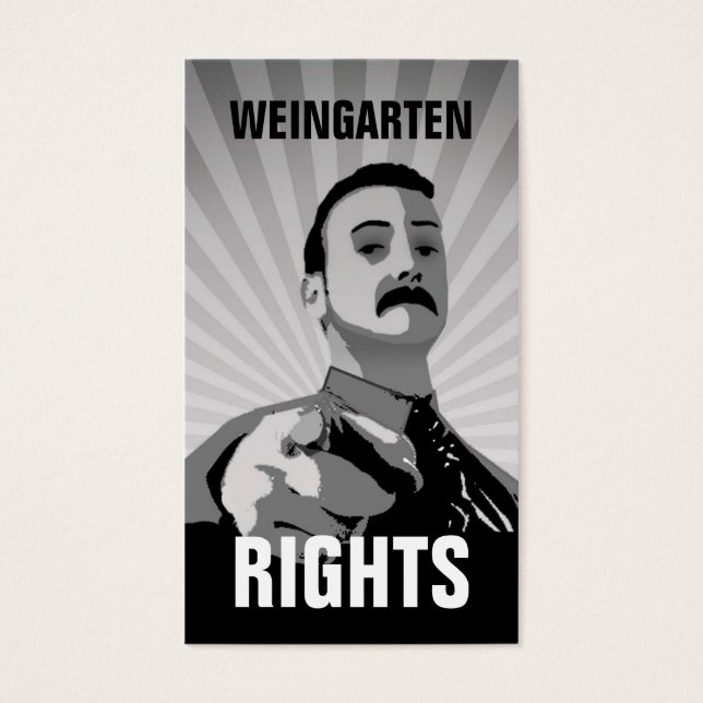 Tarjeta de presentación de WEINGARTEN RIGHTS (Frente)