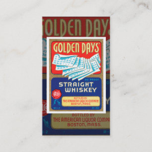 Tarjeta de presentación de Whisky Vintage