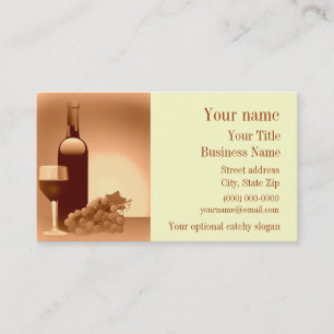 Tarjeta de presentación de Wine Design