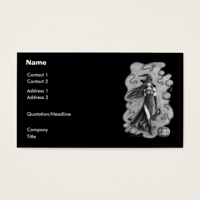 Tarjeta de presentación de Witch and Doll Hallowee (Frente)