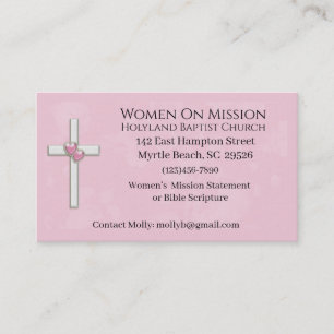 Tarjeta de presentación de Women on Mission Church