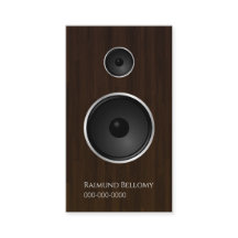 Tarjeta de presentación de Wood Music Speaker