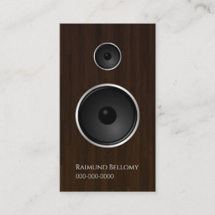 Tarjeta de presentación de Wood Music Speaker