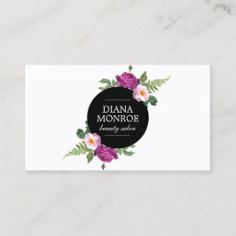 Tarjeta de presentación de Wreath Floral Moderna