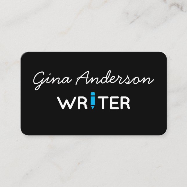 Tarjeta de presentación de Writer (Anverso)