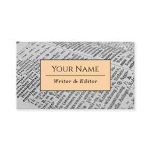 Tarjeta de presentación de Writer Moderno Typograp