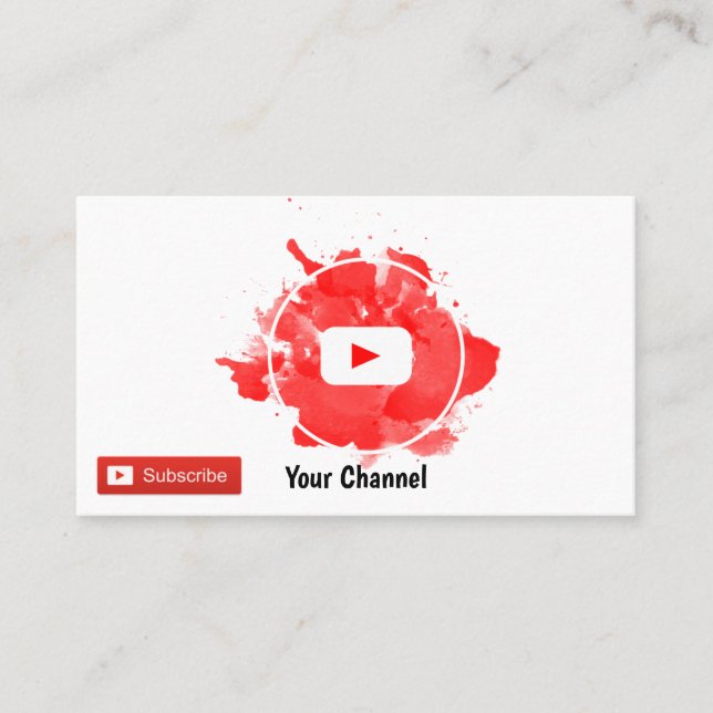 Tarjeta de presentación de Youtuber (Anverso)