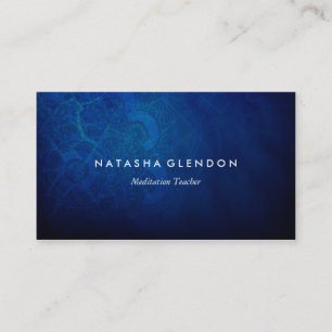 Tarjeta de presentación Deep Blue Mandala Zen