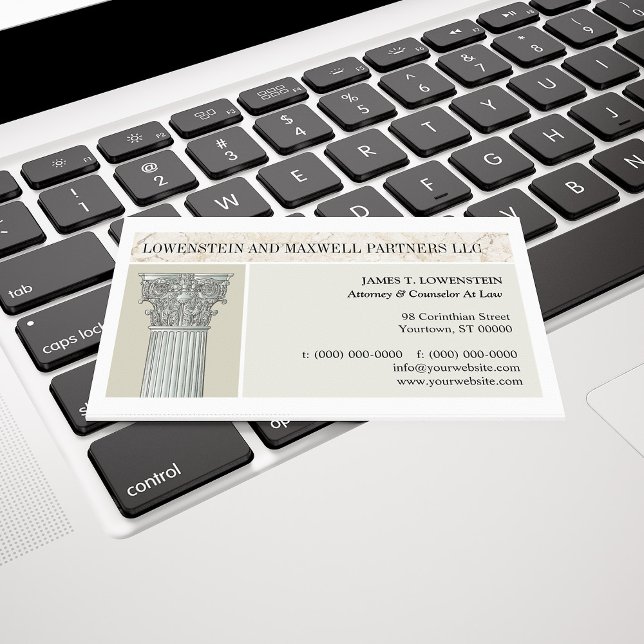 Tarjeta de presentación del abogado de columna Cor (Subido por el creador)