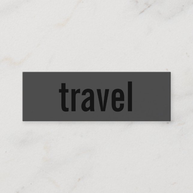 Tarjeta de presentación del agente de viajes Gray  (Anverso)