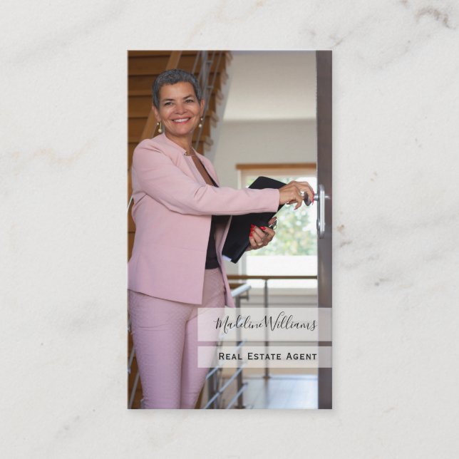 Tarjeta de presentación del agente inmobiliario Ph (Anverso)