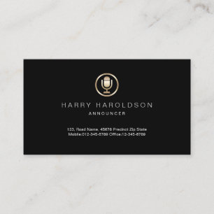 Tarjeta de presentación del anunciador de iconos d