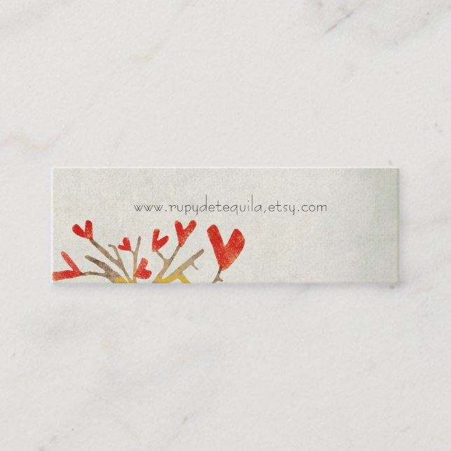 Tarjeta de presentación del árbol del corazón lind (Anverso)