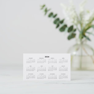 Tarjeta de presentación del calendario de tamaño d