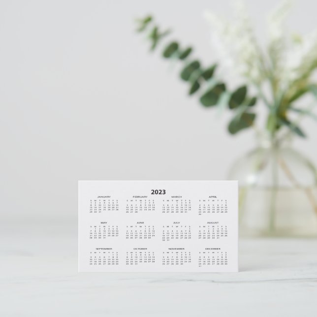 Tarjeta de presentación del calendario de tamaño d (Anverso de pie)