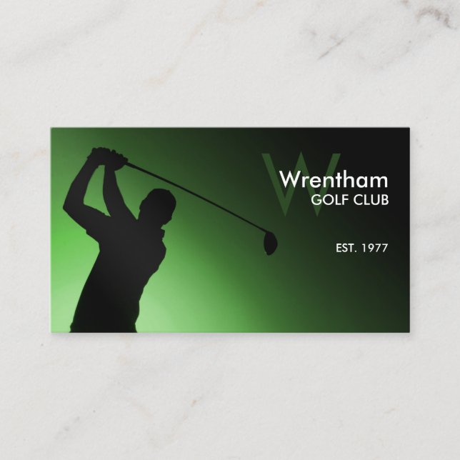 Tarjeta de presentación del campo de golf (Anverso)