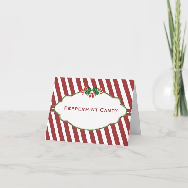 Tarjeta de presentación del caramelo de la comida (Anverso)