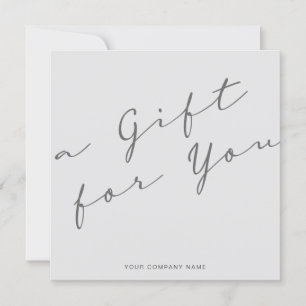 Tarjeta de presentación del certificado de regalo