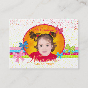 Tarjeta de presentación del certificado de regalo 