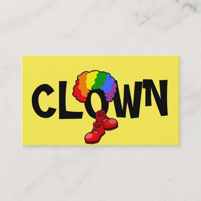 Tarjeta de presentación del circo infantil Clown C (Anverso)