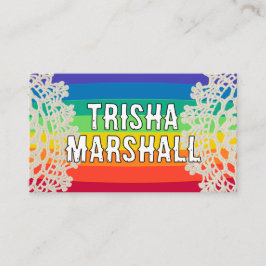 Tarjeta de presentación del Crochet de Arcoiris Fe