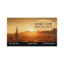 Tarjeta de presentación del desierto del Sunset en