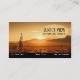 Tarjeta de presentación del desierto del Sunset en