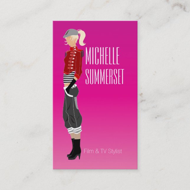 Tarjeta de presentación del Diseñador de moda (Anverso)