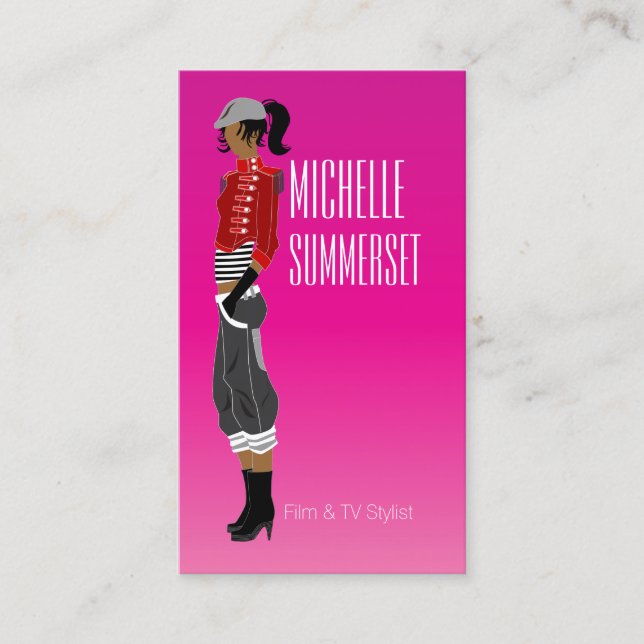 Tarjeta de presentación del Diseñador de moda esti (Anverso)