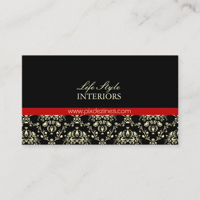 Tarjeta de presentación del diseñador interior, Da (Anverso)