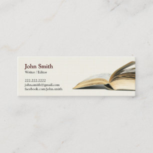 Tarjeta de presentación del editor de libros