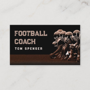 Tarjeta de presentación del entrenador de fútbol a