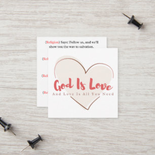 Tarjeta de Presentación del Evangelio del Amor de 
