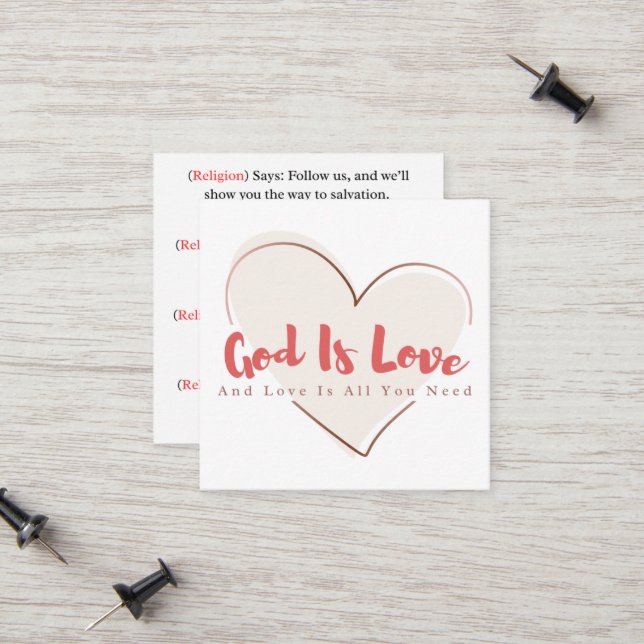 Tarjeta de Presentación del Evangelio del Amor de  (Anverso/Reverso In Situ)