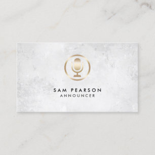 Tarjeta de presentación del icono del micrófono de