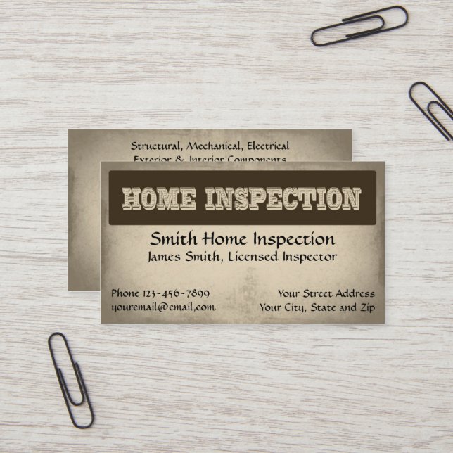 Tarjeta de presentación del inspector de inspecció (Anverso/Reverso In Situ)